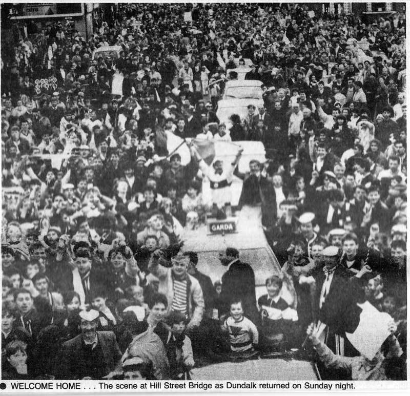 dundalk fai cup 1988 celebrations