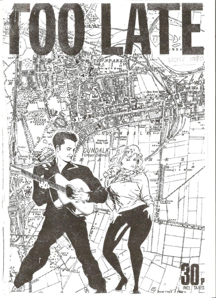 too late issue 2 1979 cover -  Dundalk Fanzine 