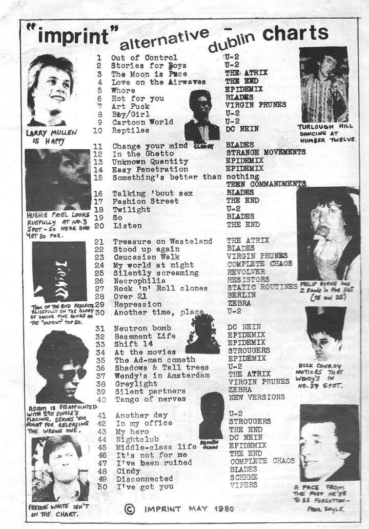 imprint 1980 fanzine top 50 scheme u2 dublin