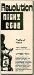 Revolution Night Club advert from Man Alive mag 1974