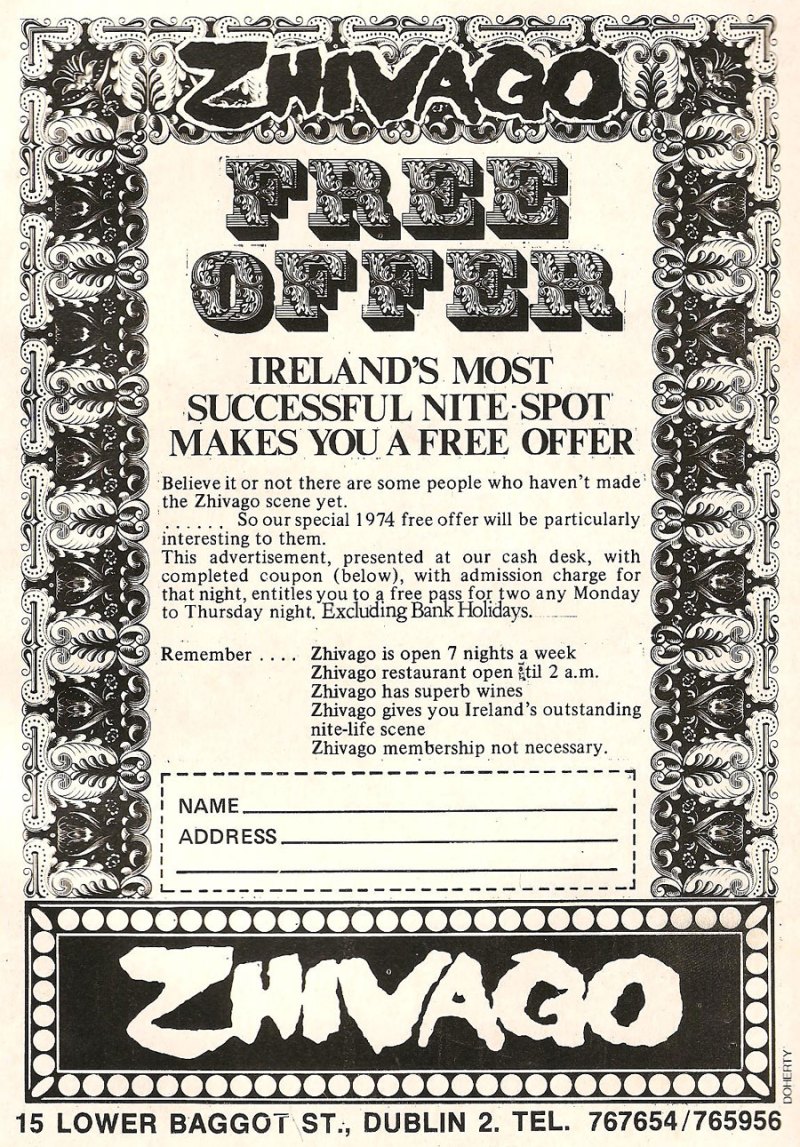 zhivago night nite club 1974