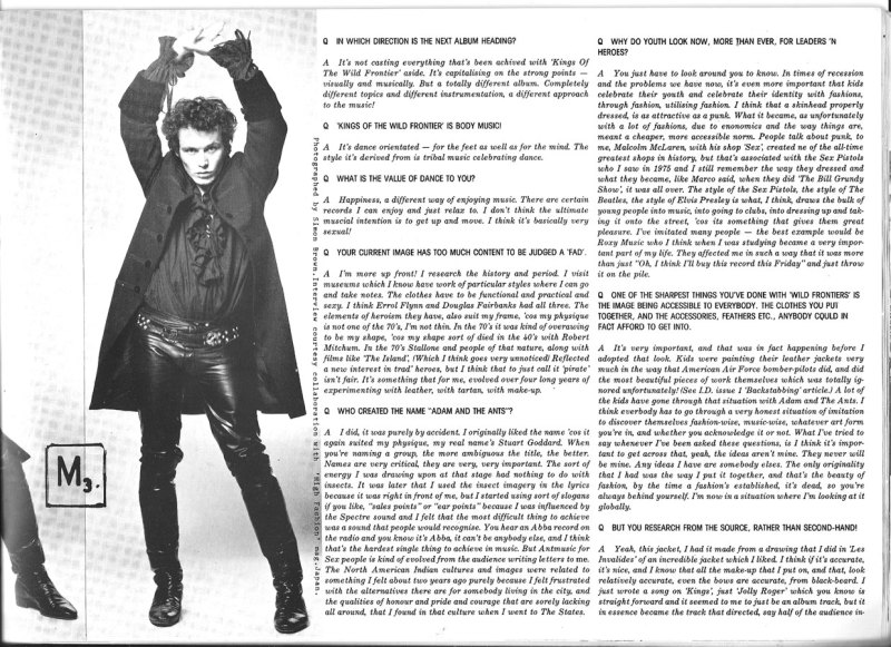 Adam Ant Interview from I-D issue 5