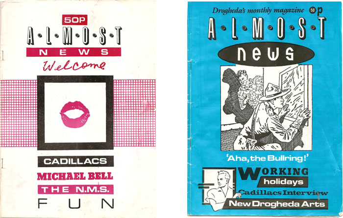 almost news drogheda magazine 1980s covers of 2 issues