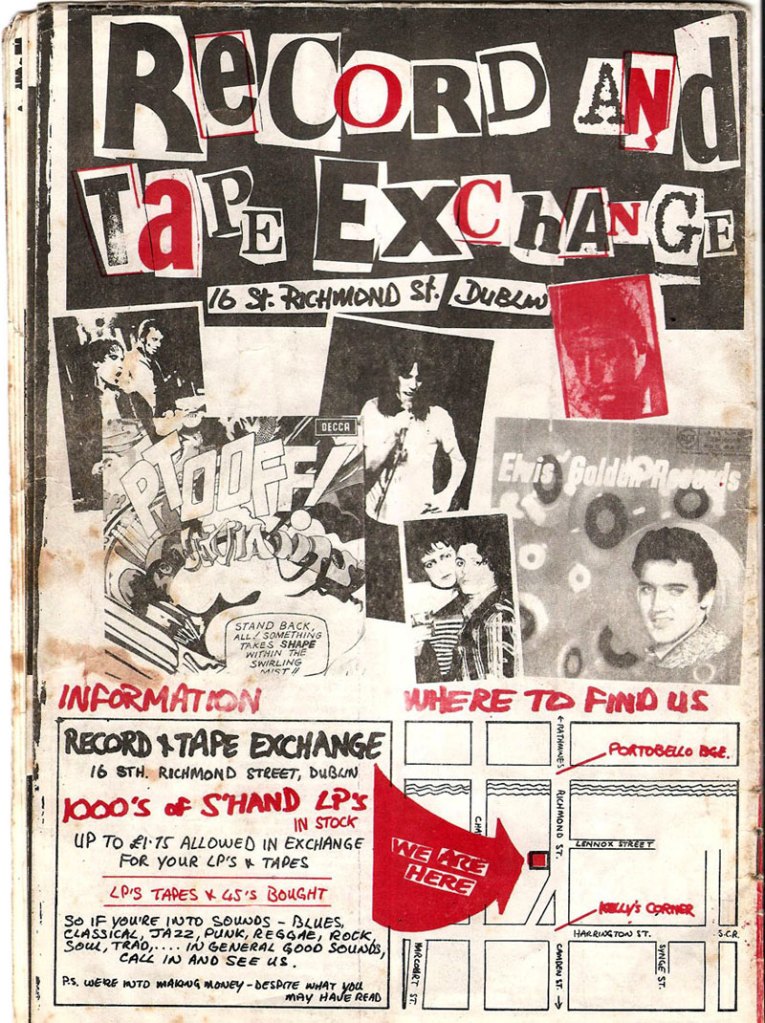 Dublin Record & Tape exchange advert 1977