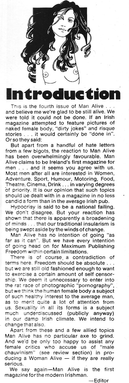 man alive 4 ireland cover october 1974 intro