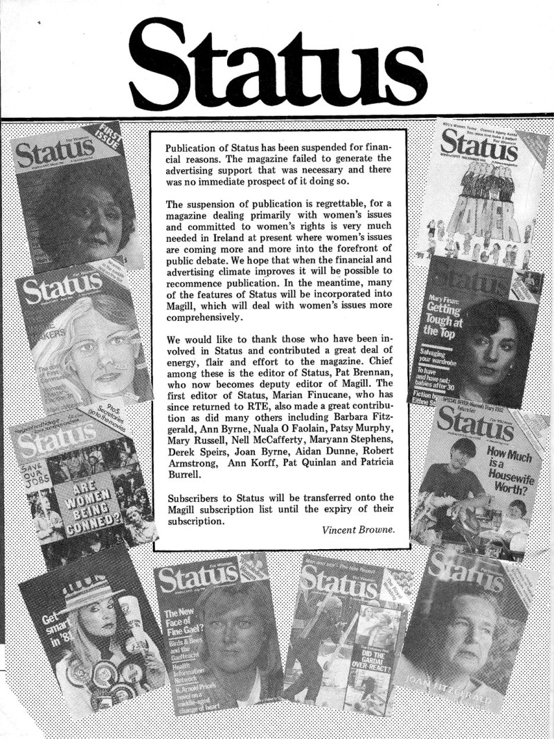 Magill end status of status jan 1982 