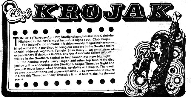 krojak-starlight-april-1976 cork nightclub