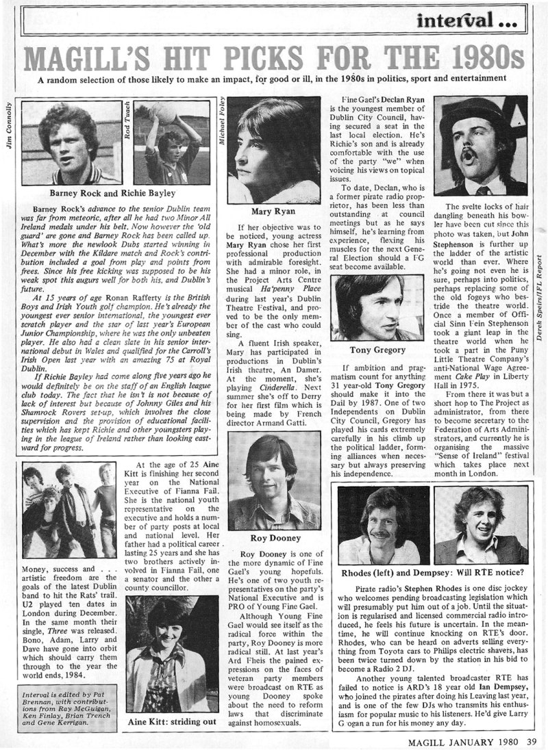 pick for 80s 1980 magill u2 tony gregory