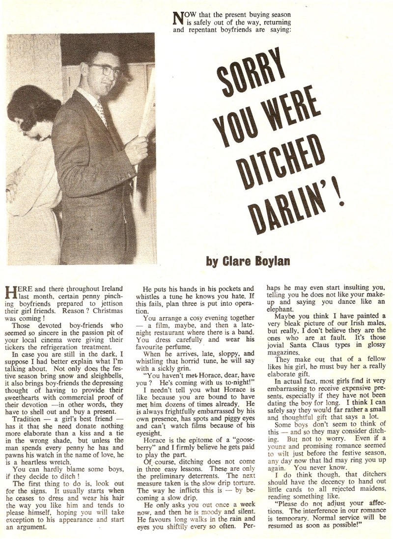 ditched at Christmas 1966 Ireland