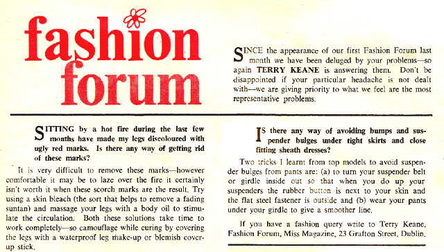 miss magazine 1966 ireland terry keane fashion forum