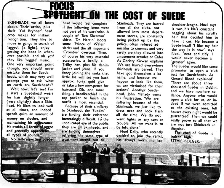 suede v skins dublin 1972