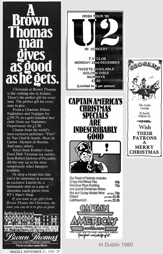 various- u2 tv club brown thomas dublin 1980