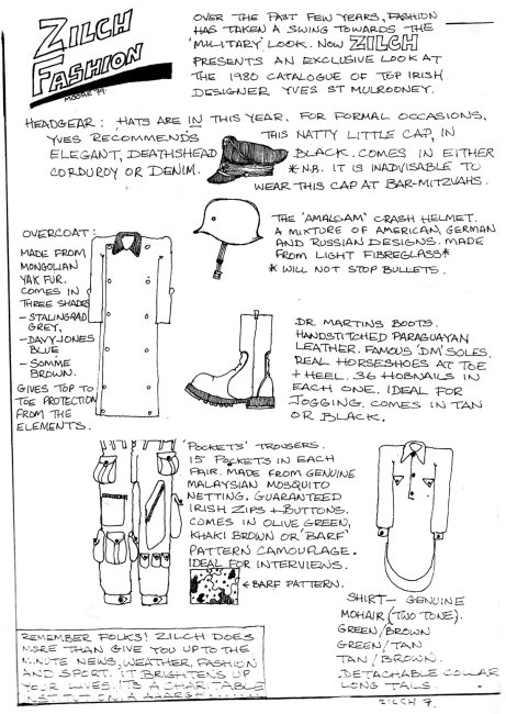 fashion zilch comic 1980 fashion page