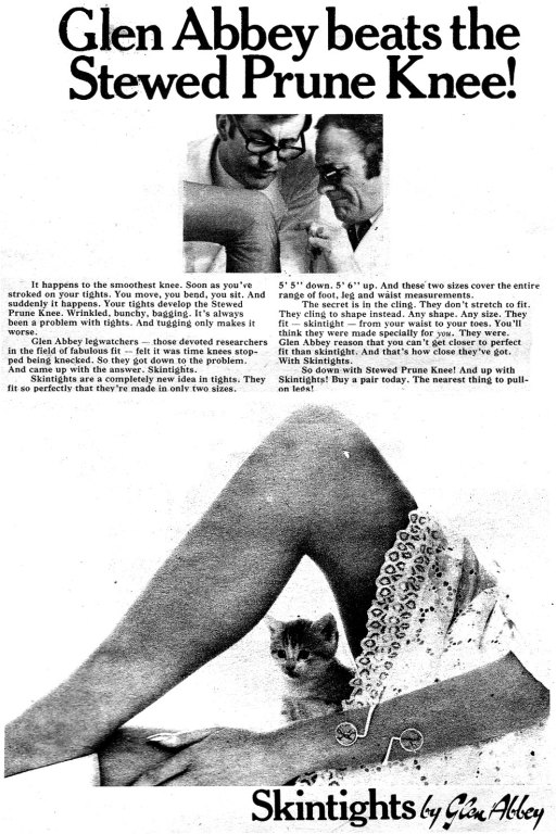glen abbey 1969 advert knee
