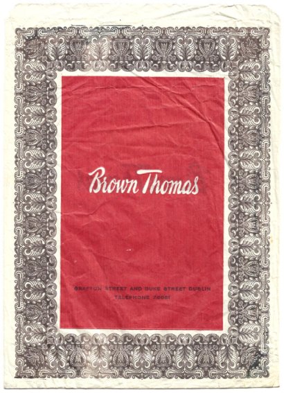 brown thomas paper bag circa 1966