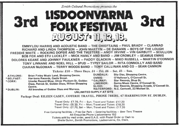 3rd lisdoonvarna festival 1980