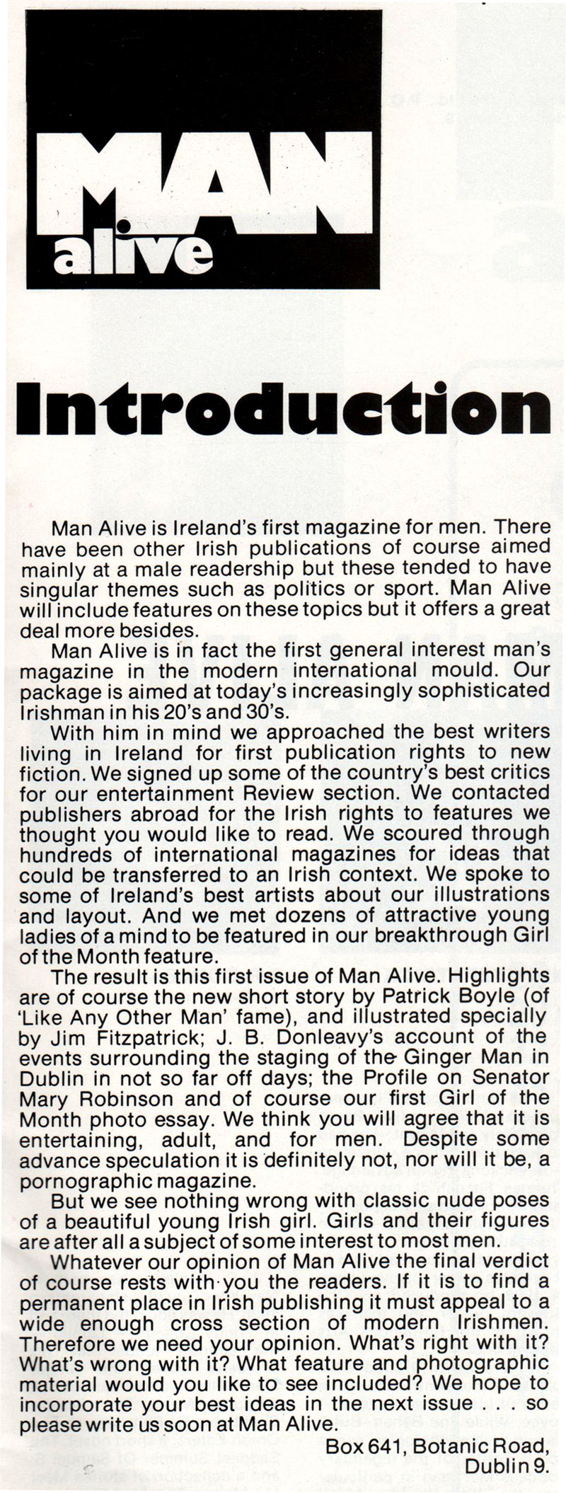 Inside-Cover man alive issue 1 Inside-Cover