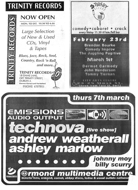 selection of dublin adverts 1996 Event Guide
