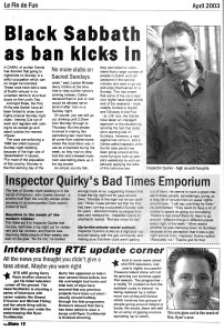 ban on sunday night clubs