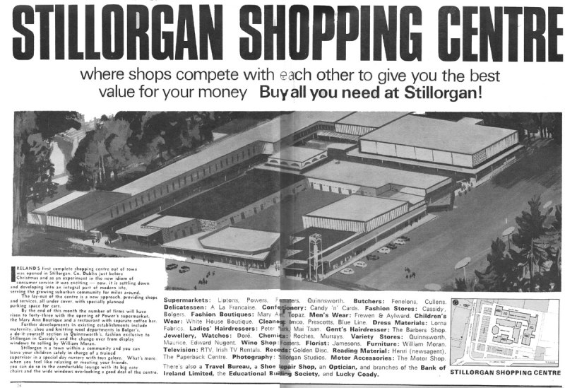 stillorgan shop centre aerial illustration 1967