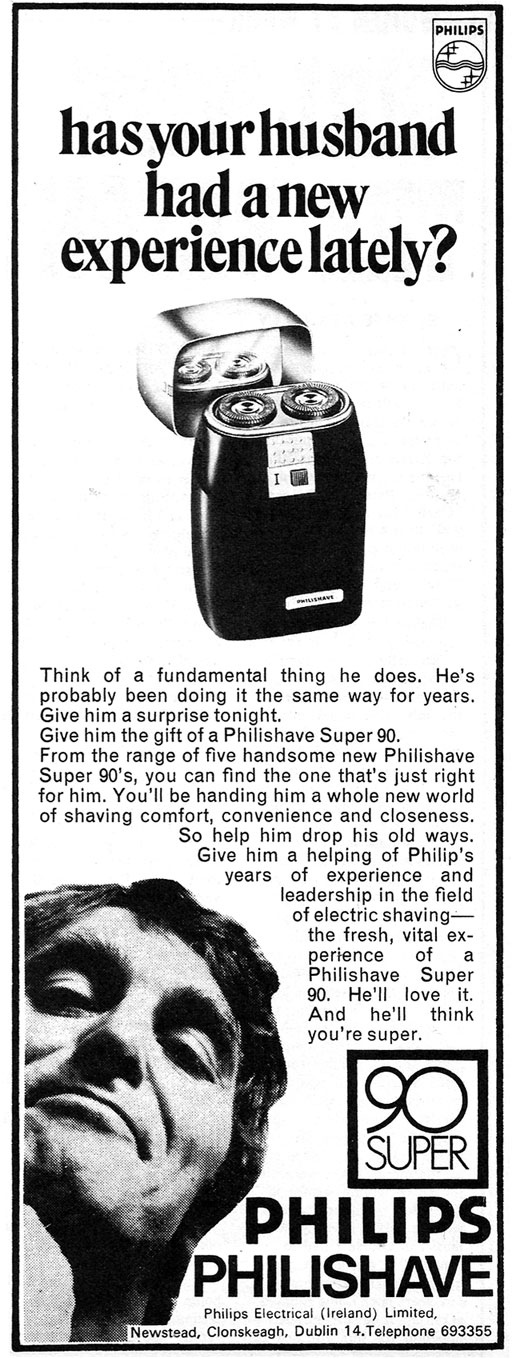 philips philishave advert 1972
