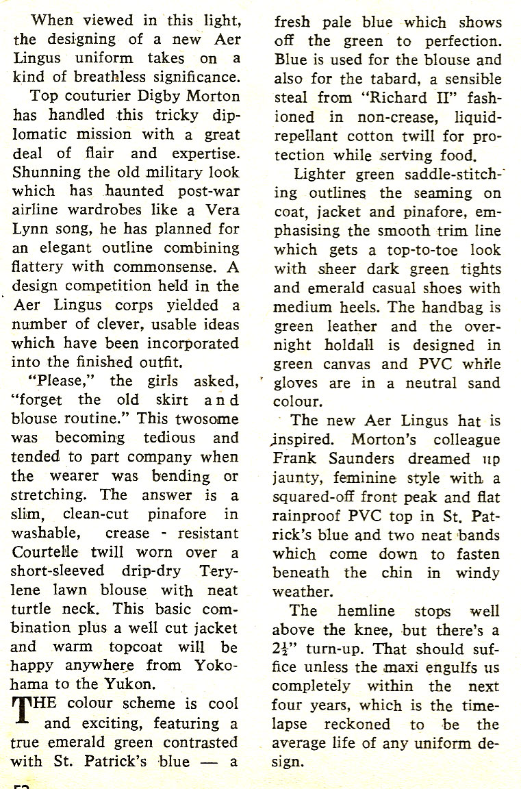 story-aer lingus new look 1970 - digby-mortan