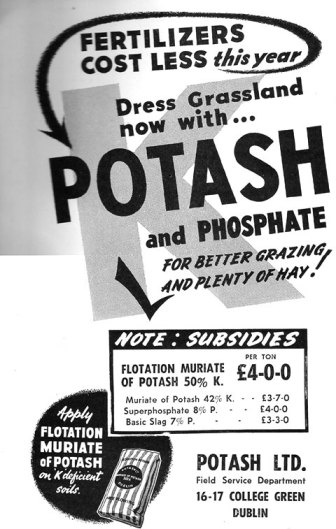 potash advert dublin 1961