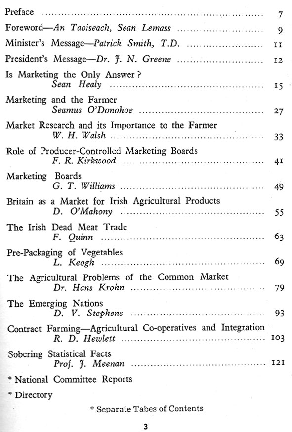 NFA 1961 Yearbook contents