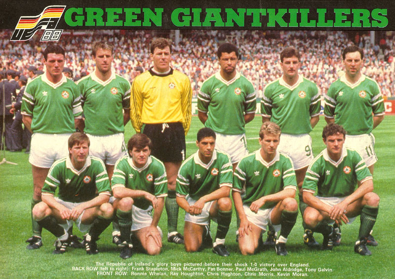 team photo ireland team v england stuttgart june 11 1988