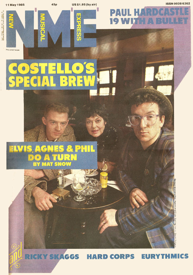 nme may 1985 elvis costello phil chevron agnes bernelle nme may 1985 elvis costello phil chevron agnes bernelle
