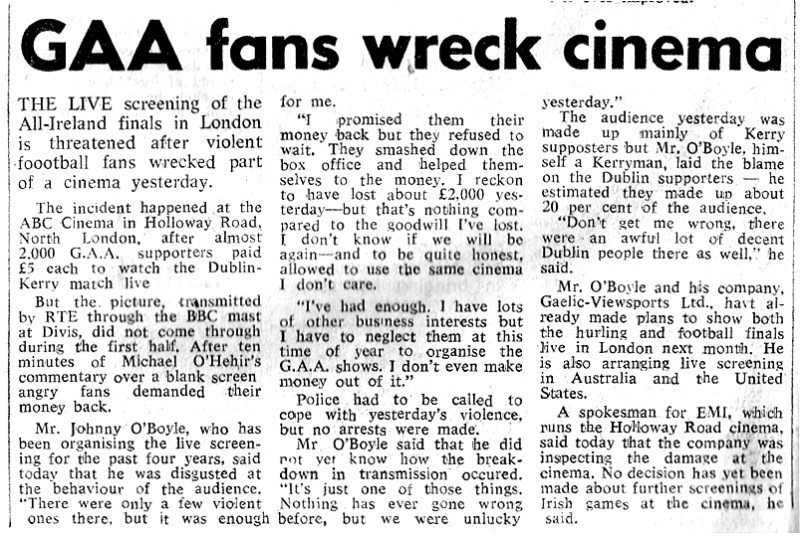 gaa fans wreck abc-cinema-london-1977