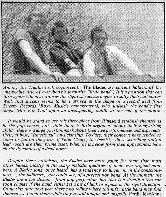 blades apr 1980 in dublin