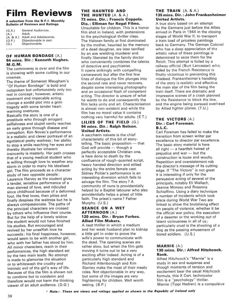 film reviews ireland 1965