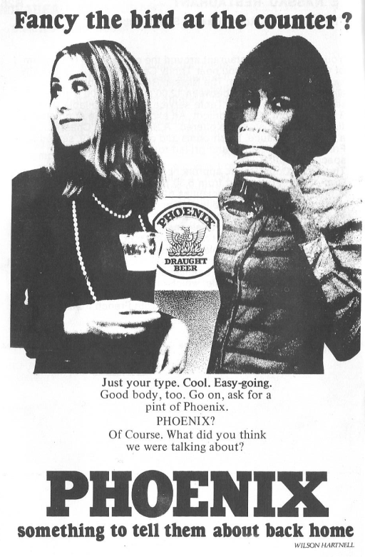advert-phoenix-beer-1969-bird-at-counter advert-phoenix-beer-1969-bird-at-counter