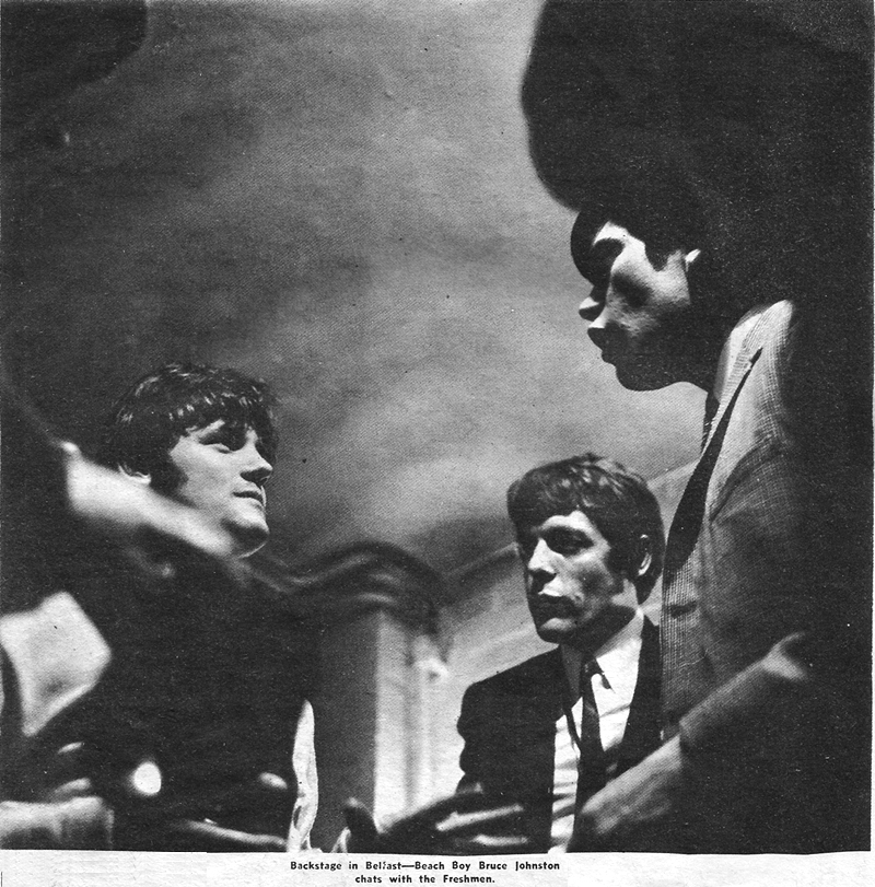 freshmen with Beach Boy Bruce Johnson -Belfast 1967 freshmen with Beach Boy Bruce Johnson -Belfast 1967