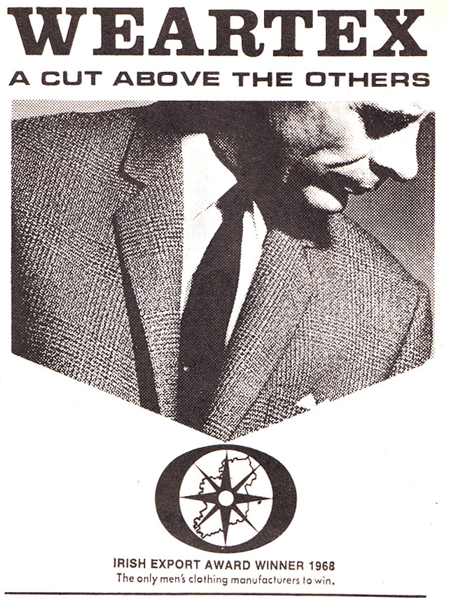 weartex irish export award winner 1968