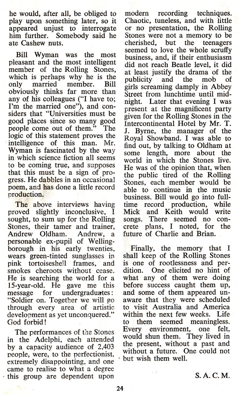rolling stones interview dublin simon morgan 1965