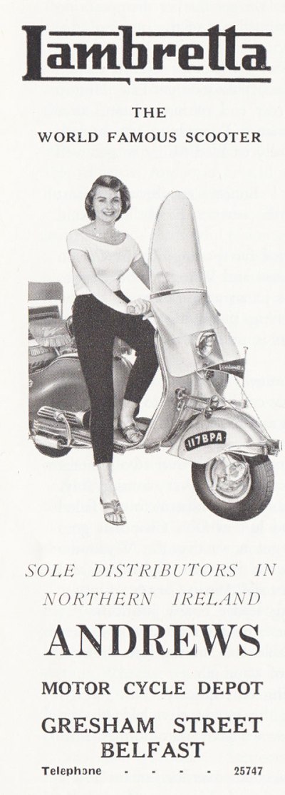 lambretta andrews motor cycle belfast