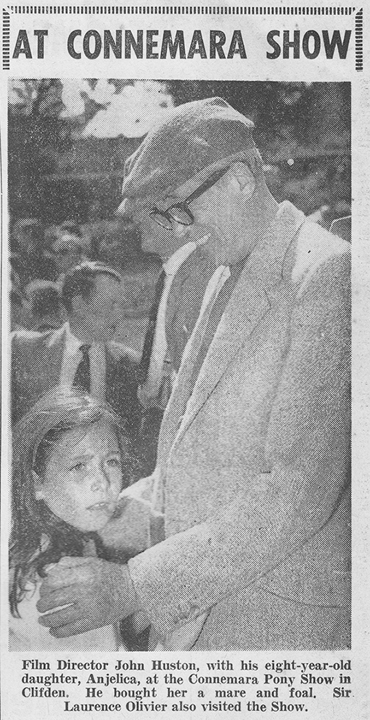 anjelica-huston and john-huston-1959-ireland