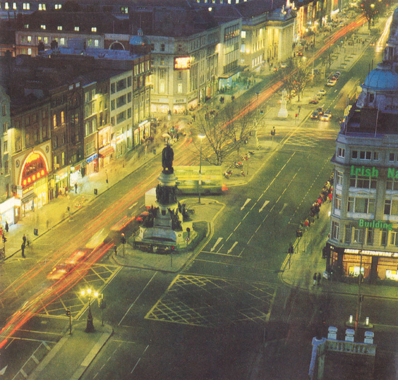 aerial view, looking north up o'connell st